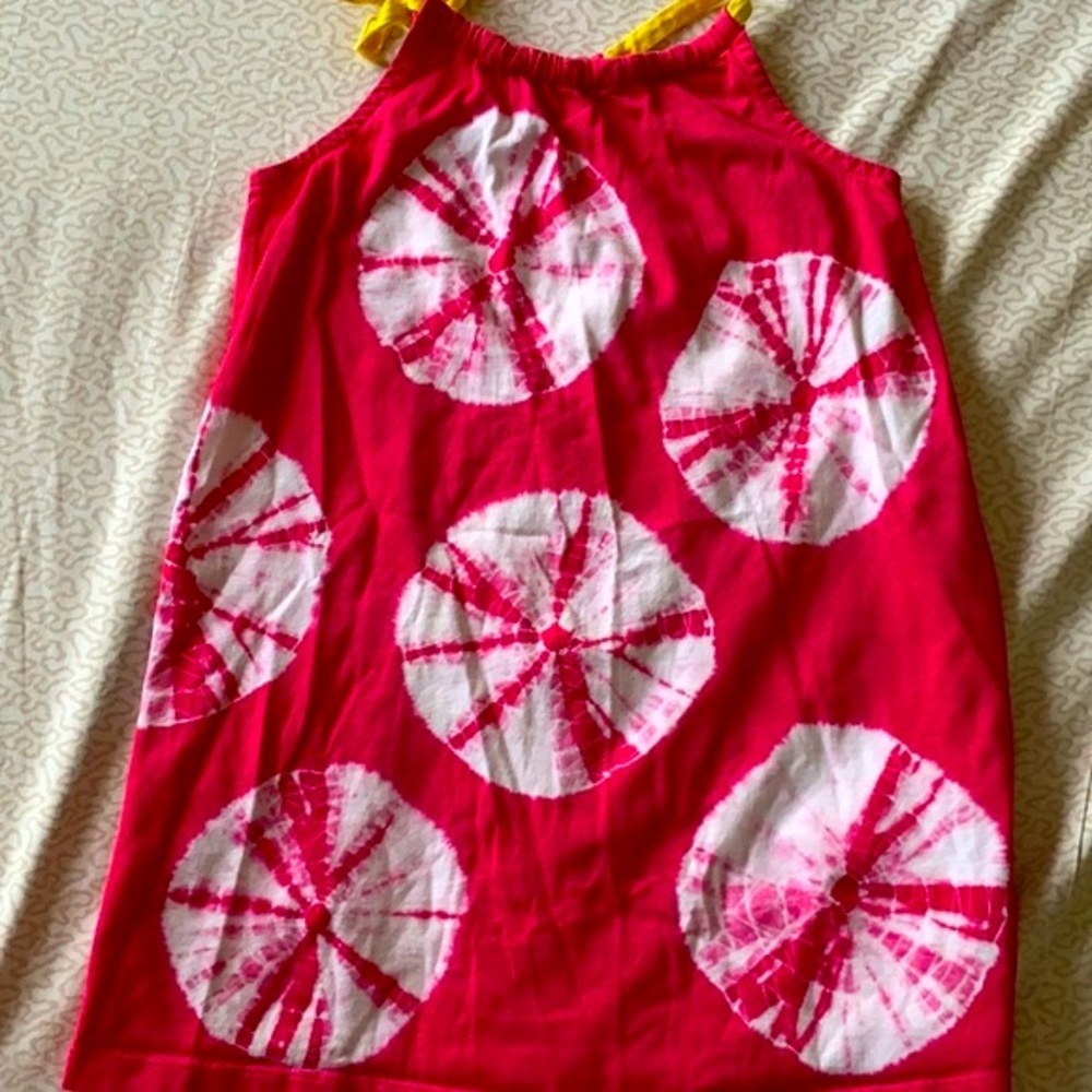 Hanna Andersson Hot Pink Tie-Dye Circle Sundress in size 110 (5/6)